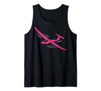 Pink Glider Pilot Silent Flight Amoureuses d'avions à Voile pour Filles Débardeur