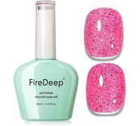 Pink Glitter Gel Vernis À Ongles 16ml Grand Flacon Glitter Irisé Glitter Uv/Led Trempé Vernis À Ongles Pour Manucure Diy