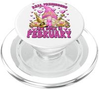 Pink GNOME for Women Real Princesses are Born in February PopSockets PopGrip pour MagSafe