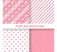 Pink Graduation Scrapbook Paper: Class of 2026 Craft Paper Pack with Graduation Caps, Stripes, Confetti and Polka Dot Patterns | 8.5 x 8.5 Inch ... Card Making and DIY Party Decorations