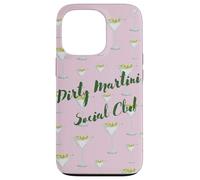 Pink Graffiti Dirty Martini Social Club Coque pour iPhone 13 Pro