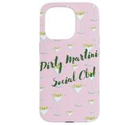Pink Graffiti Dirty Martini Social Club Coque pour iPhone 15 Pro