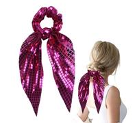 Pink Hair Bands, Shine Ponytail Holder Set, Elastic Tie with Flexible Feature, Comfortable Hair Styling Accessories Kit, with Trendy Design, Ponytail Holder for Yoga Gym Daily