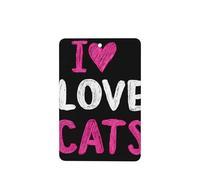 Pink Heart I Love Cats Lot de 4 désodorisants de voiture à suspendre avec cartes parfumées pour tablettes d'aromathérapie de voiture