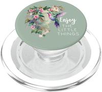 Pink Hummingbird Enjoy The Little Things Humming Bird Sage PopSockets PopGrip pour MagSafe