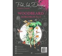 Pink Ink Tampon Encreur Woodbeard - Tampon en Photopolymère Transparent, Socle en Acrylique - Accessoire pour Carterie, Scrapbooking, Journal, Loisirs