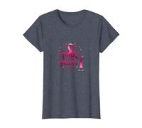 Pink is My Power Color Support de Sensibilisation au Cancer du Sein T-Shirt, Femme, Bleu Chiné, XXL