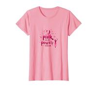 Pink is My Power Color Support de Sensibilisation au Cancer du Sein T-Shirt, Femme, Rose, M