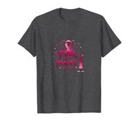 Pink is My Power Color Support de Sensibilisation au Cancer du Sein T-Shirt, Homme, Chiné Foncé, L