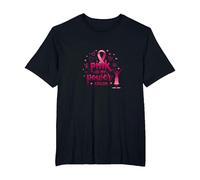 Pink is My Power Color Support de Sensibilisation au Cancer du Sein T-Shirt, Homme Grandes Tailles, Noir, 6X Tall