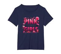 Pink Isn't Just for Girls Pink Boys Dinosaure Soccer Fun T-Shirt, Femme Grandes Tailles, Bleu Marine, 6X