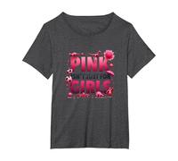 Pink Isn't Just for Girls Pink Boys Dinosaure Soccer Fun T-Shirt, Femme Grandes Tailles, Chiné Foncé, 6X