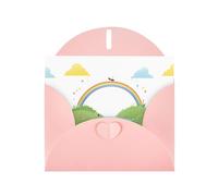Pink JKIEGOQ Little Ant's Rainbow Bridge Prints Carte de vœux pour Noël, Saint-Valentin, mariage, fête 10,2 x 15,2 cm