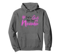 Pink Just a Girl Who Loves Nevada Cute Nevada Girl Sweat à Capuche