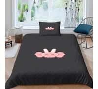Pink Kaws Housse De Couette En Microfibre Avec Taies D'oreiller, Cartoon Characters Pour Enfants Et Filles, Parure De Lit Single£¿Xcm£©