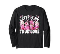 Pink Latte Mug Set True Love for Women Valentines Coffee Manche Longue