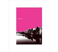 Pink Leith Edinburgh Black Frame Framed Art Print Picture Mount B12X13731