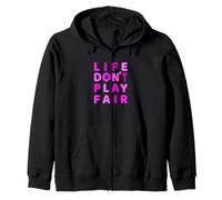 Pink Life Don't Play Fair Pink Graphic Sweat à Capuche