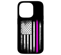 Pink Line Contre Le Cancer Combat statut Anti-Cancer du Sein solidar Coque pour iPhone 14 Pro