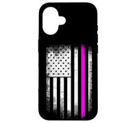 Pink Line Contre Le Cancer Combat statut Anti-Cancer du Sein solidar Coque pour iPhone 16