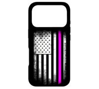 Pink Line Contre Le Cancer Combat statut Anti-Cancer du Sein solidar Coque pour iPhone 17 Pro