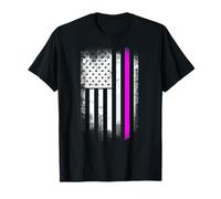 Pink Line Contre Le Cancer Combat statut Anti-Cancer du Sein solidar T-Shirt