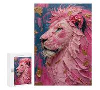 Pink Lion Abstract Painting-1 Puzzle 300 Pièces Educa Jouet en Bois Cadeau Unique Décoration Intérieure Jeu Éducatif Challenge Toy Adultes Et Enfants À Partir De 14 Ans 300 PCS