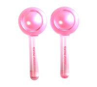 Skin Gym Boules de beauté en forme de boule de glace liquide rose - Rouleau de massage pour le visage pour rafraîchir et apaiser la peau - Outils de soins de la peau pour réduire les poches, minimiser