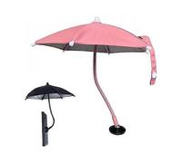 (Pink)Magnetic Phone Umbrella for Sun, 360 Rotation Phone Umbrella for Sun Shade, Outdoor Anti-Glare Cell Phone Sunshade Holder