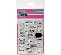 Pink & Main Rose & Principal Moody tampons Transparents, Acrylique, Multicolore, 7,6 cm, 10 x 10 cm, Lot de 2