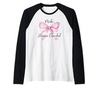 Pink Make Heaven Crowded Women Christian Jesus Love in Faith Manche Raglan