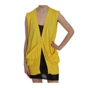 Pink Memories, Femme, Pulls, Jaune, Taille: 40 FR Gilet sans manches jaune à col en V