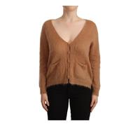Pink Memories, Femme, Pulls, Brun, Taille: 38 FR Cardigan Tricot avec Détails Logo