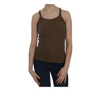 Pink Memories - Blouse sans manches en coton marron - Femme - Tops - Brun - Taille: 42 FR