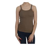 Pink Memories - Haut élégant à bretelles en coton - Femme - Tops - Brun - Taille: 40 FR