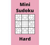 Pink Mini Sudoku Book, 9x9 Puzzles, 300 Pages, 5x8, Hard