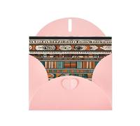 Pink MJHKXLJ Carte de vœux avec imprimé ethnique africain avec enveloppe incluse Idéal pour Noël, les anniversaires, la Saint-Valentin, les mariages et plus encore