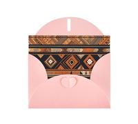 Pink MJHKXLJ Carte de vœux nacrée avec motif national africain - Enveloppe incluse - Parfait pour Noël, anniversaires, Saint-Valentin, mariages et plus encore