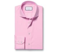 Pink non-iron twill cutaway extra slim fit shirt
