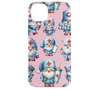 Pink Nurse Accessories for Women Cute Pattern Nursing GNOME Coque pour iPhone 14 Plus