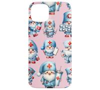 Pink Nurse Accessories for Women Cute Pattern Nursing GNOME Coque pour iPhone 15 Plus
