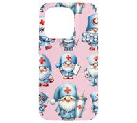 Pink Nurse Accessories for Women Cute Pattern Nursing GNOME Coque pour iPhone 15 Pro