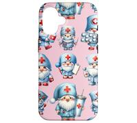 Pink Nurse Accessories for Women Cute Pattern Nursing GNOME Coque pour iPhone 16