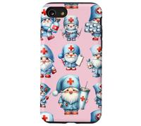 Pink Nurse Accessories for Women Cute Pattern Nursing GNOME Coque pour iPhone SE (2020) / 7/8