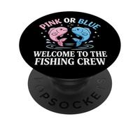 Pink Or Blue Welcome to The Fishing Crew Pêche Pêcheur PopSockets PopGrip Adhésif