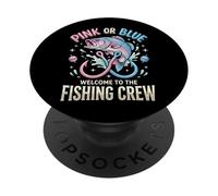 Pink Or Blue Welcome to The Fishing Crew Pêche Pêcheur PopSockets PopGrip Adhésif