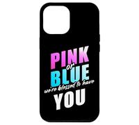 Pink Or Blue We're Blessed... Christian Faith Gender Reveal Coque pour iPhone 12 Pro Max
