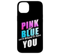 Pink Or Blue We're Blessed... Christian Faith Gender Reveal Coque pour iPhone 14 Plus