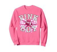 Pink Out Football Cheer Team Mois de Sensibilisation au Cancer du Sein Sweatshirt