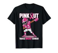 Pink Out Football Tackle Breast Cancer Awareness T-Shirt